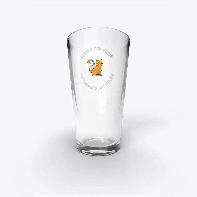 Draws For Paws Pint Glass