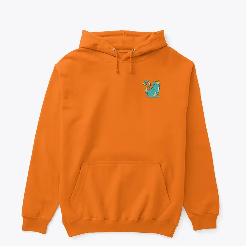 Blue Cat House Orange Hoodie