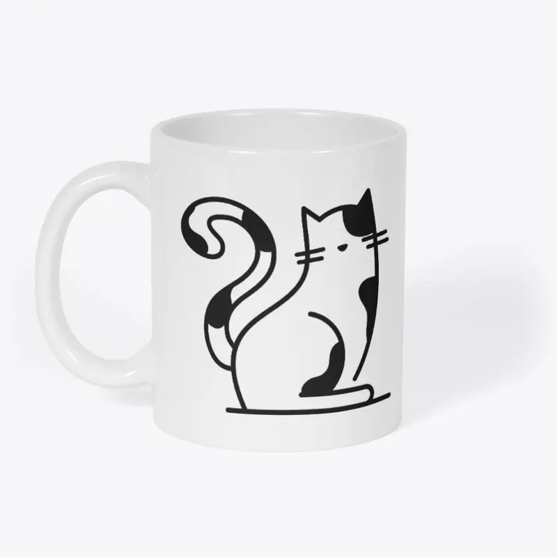 White Cat House Mug