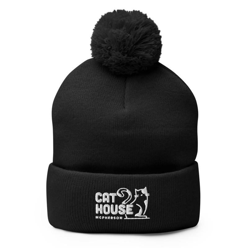 Cat House Pom Pom Beanie