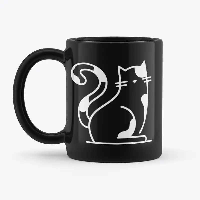 Black Cat House Mug